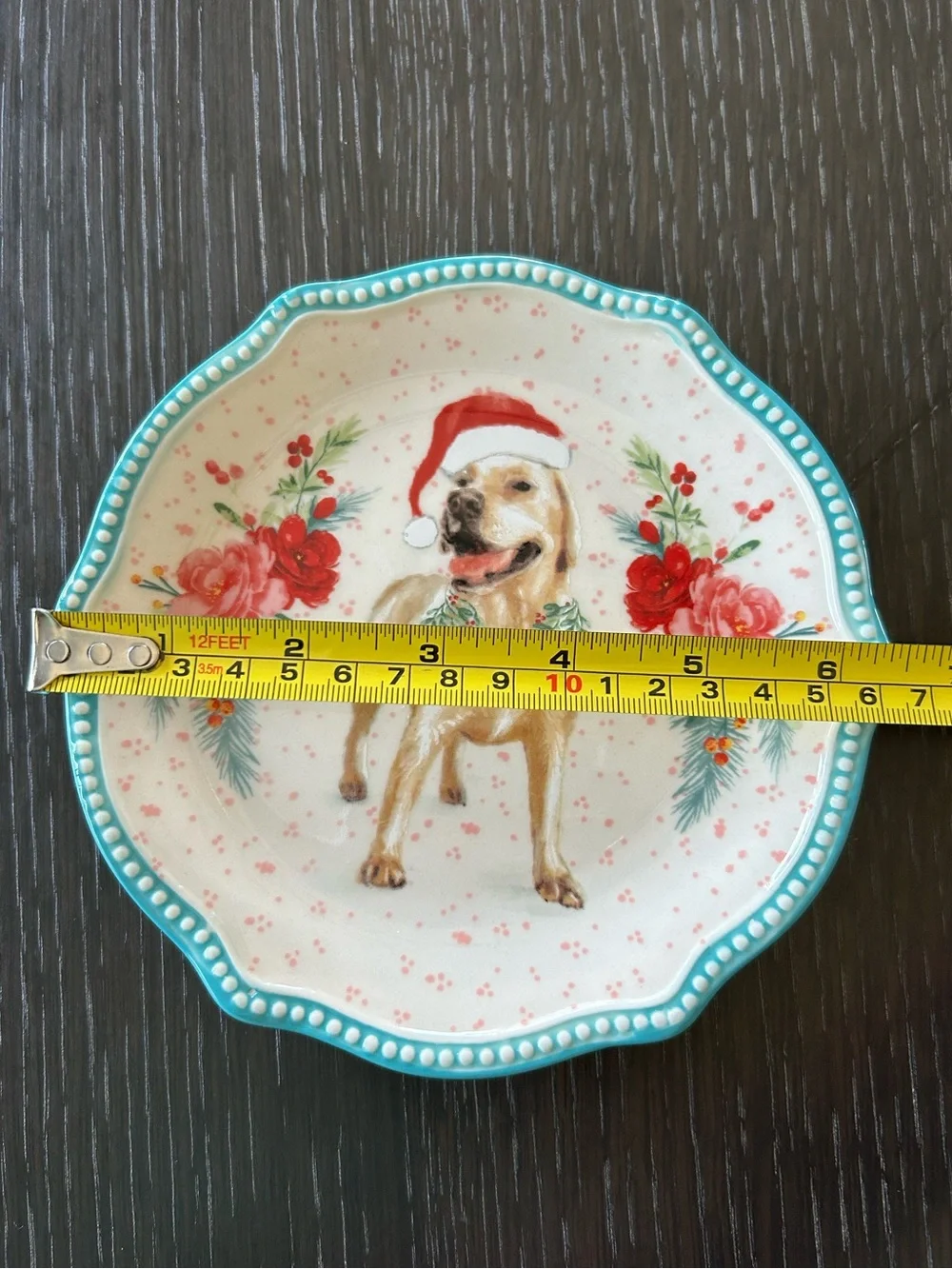 Pioneer Woman Holiday Floral Themed 6.5” Appetizer Plates Set of 2 NWT